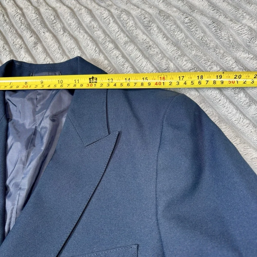 Garson Pierye men's size R42 dark blue silver tone buttons w‎ lions blazer